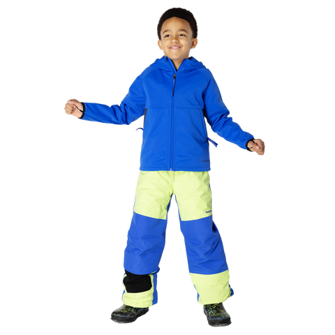 Kids Brighton Bonded Fleece Jacket - Vivid Blue/Sea Blue