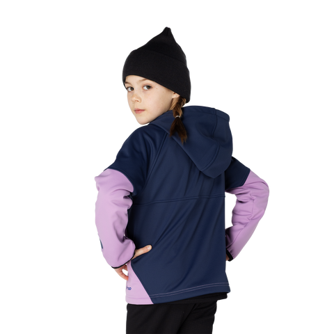 Kids Brighton Bonded Fleece Jacket - Sea Blue/Lavender