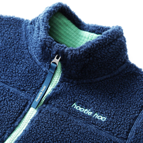 Kids Eyas Popcorn Fleece Jacket - Sea Blue
