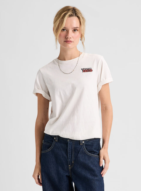 Burton Throwback 1992 white short sleeve t-shirt with small chest logo graphic