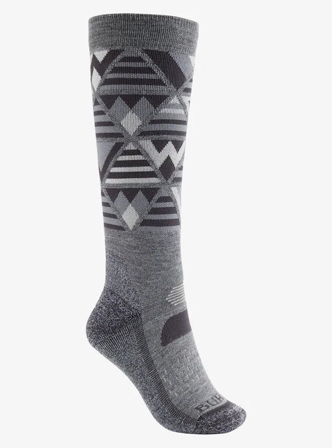 Burton Women's Performance Midweight Snowboard Socks 2024 (Gray Heather S/M Only!)