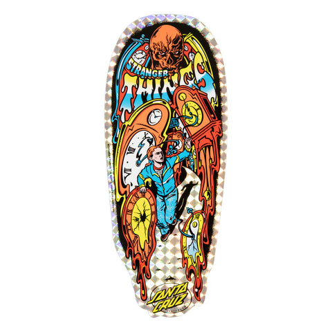 Santa Cruz x Stranger Things Grabke Max Melting Clock Skateboard Deck