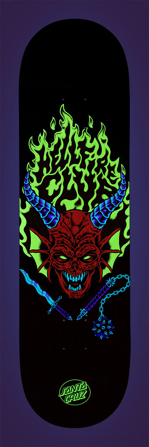 Santa Cruz x Stranger Things Hellfire Club Skateboard Deck