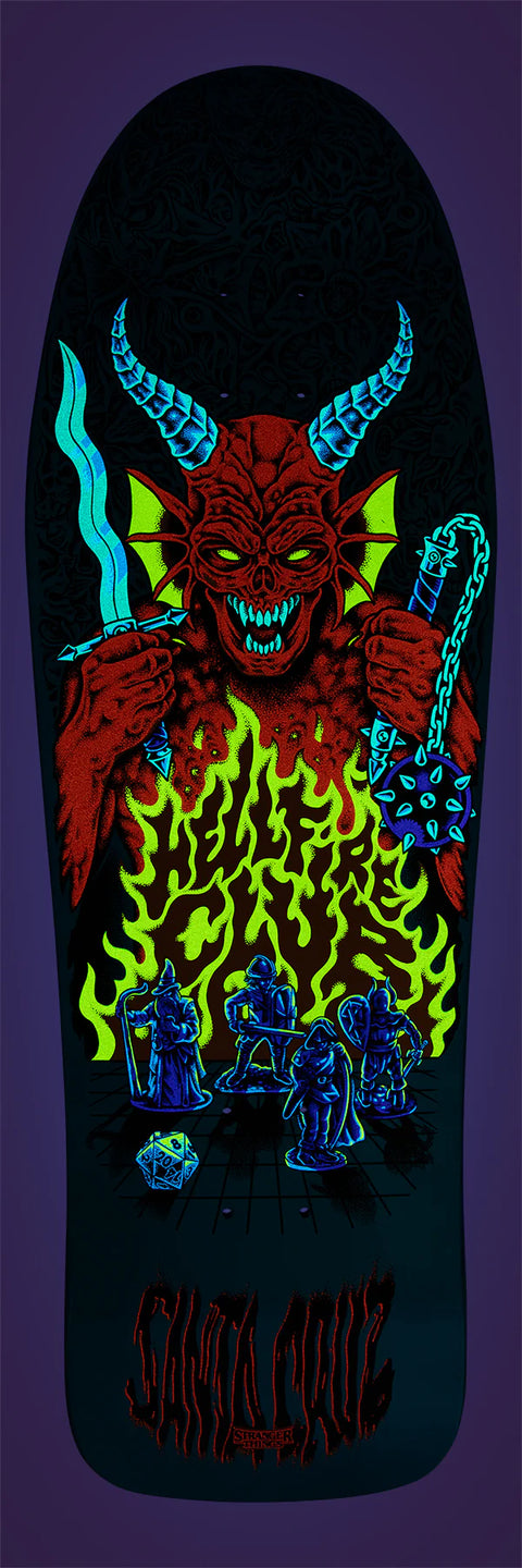 Santa Cruz x Stranger Things Knox Hellfire Pit Skateboard Deck