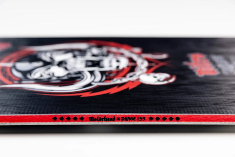 Nitro Phase x Motörhead snowboard base, black with red and white graphic