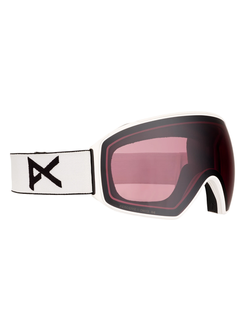 Anon M4 Toric ski goggles in white with dark pink Perceive Onyx lens