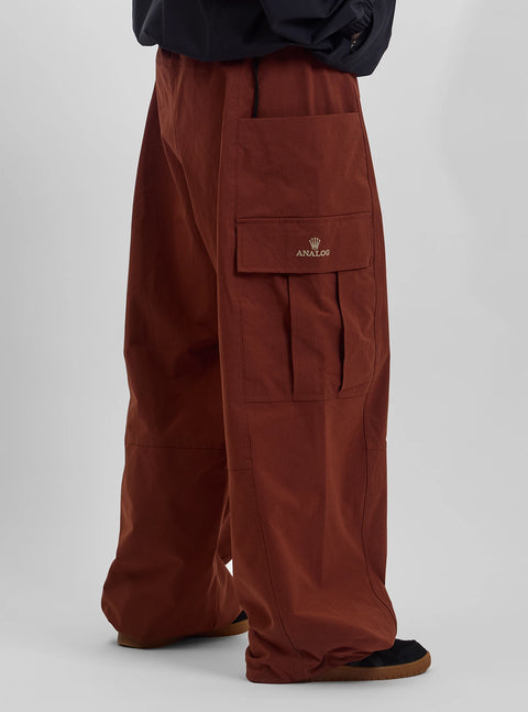 Analog Men's Siltline rust brown wide-leg cargo pants with side pocket