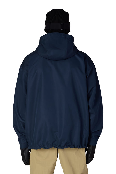 686 Men's 1994 Liberty Jacket in navy blue, back view with hood