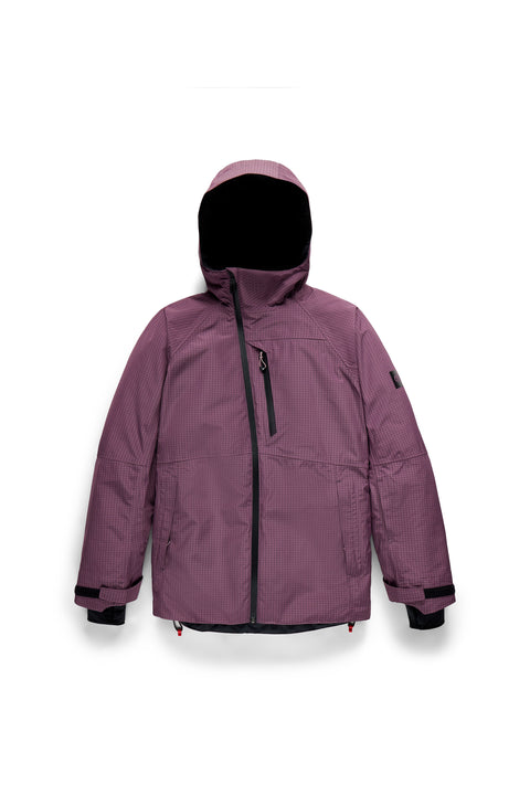 686 Women's Hydra Thermagraph Jacket in purple ripstop with hood and black zipper
