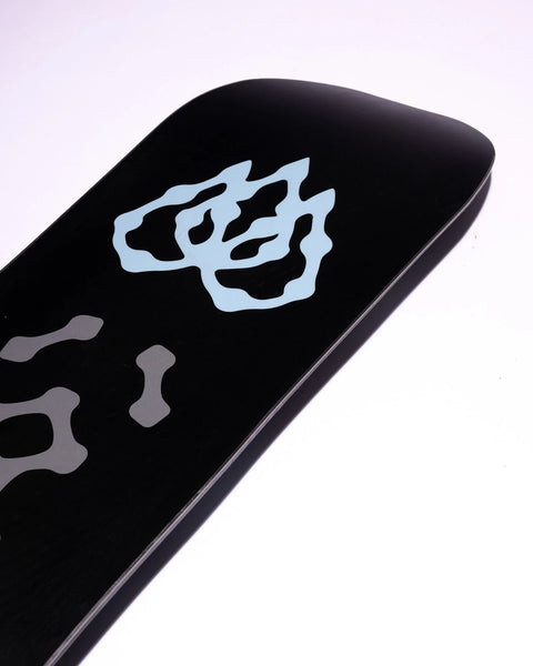 Lib Tech T.Rice Pro snowboard black base with light blue and gray graphic logo