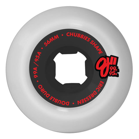 OJ Wheels Eric Dressen Rose Skull Double Duro Chubbies Skateboard Wheels