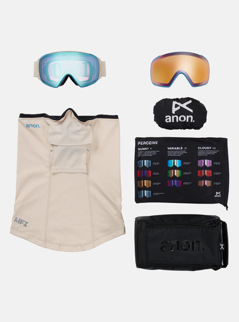Anon M4S Toric Goggles + Bonus Lens + MFI Face Mask (Multiple Frame/Lens Options)