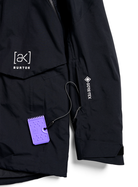 Burton [ak] men's black GORE-TEX jacket with purple hang tag, chest logo