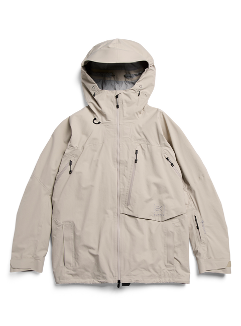 Burton [ak] Cyclic GORE-TEX 2L men's jacket in light beige with hood and multiple pockets