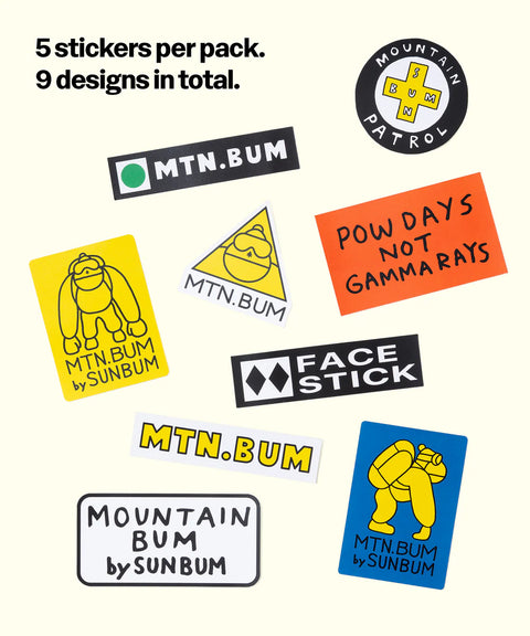Sun Bum Mtn. Bum Mystery Sticker Pack