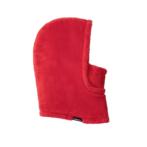 Hootie Hoo youth red fleece balaclava hood with soft textured finish
