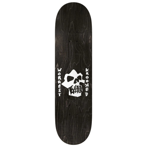 Krooked Worrest Skulls and Bolts SLICK Twin Tail Skateboard Deck