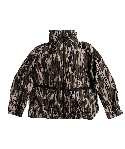 Autumn Men's Yard Jacket in Mossy Oak Bottomland camo with zip pockets