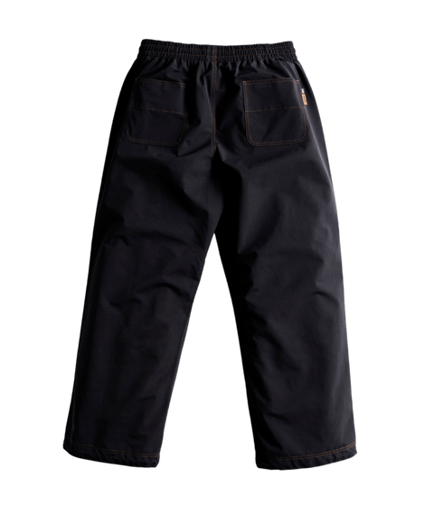 Autumn Men's Service Pant in black with elastic waistband and two back pockets