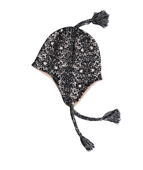 Corduroy Doily Ear Flap Beanie 2027