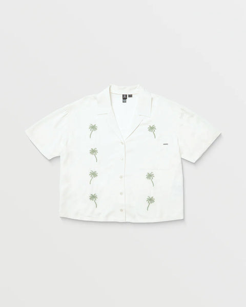Volcom Women's Sun Stunner Short Sleeve Button Up Shirt