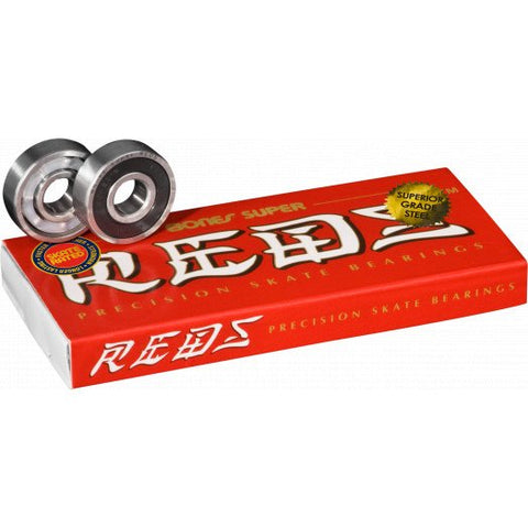 Bones Super Reds Skateboard Bearings 8 Pack