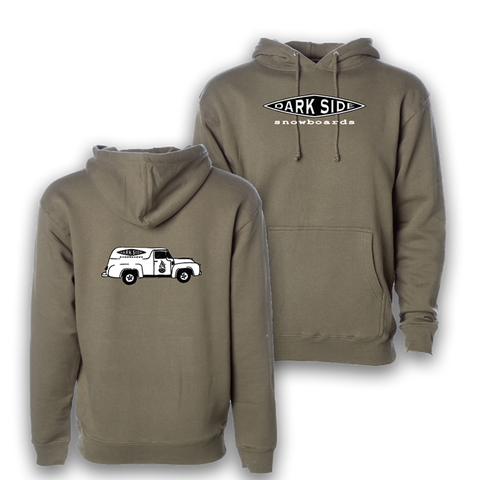 Darkside Panel Van Hoodie Army Green