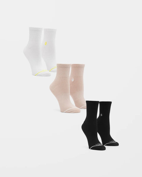 Volcom The New Crew Women's Socks 3pk