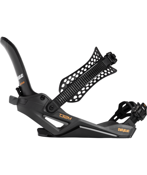 ThirtyTwo T32M XLT FASE snowboard bindings in black with orange accents