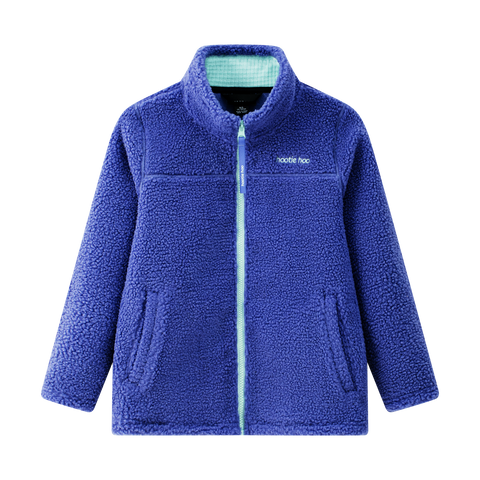 Kids Eyas Popcorn Fleece Jacket - Sea Blue