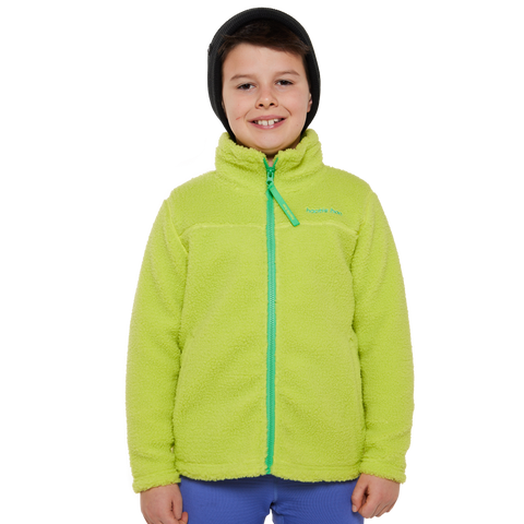 Kids Eyas Popcorn Fleece Jacket - Lime Punch