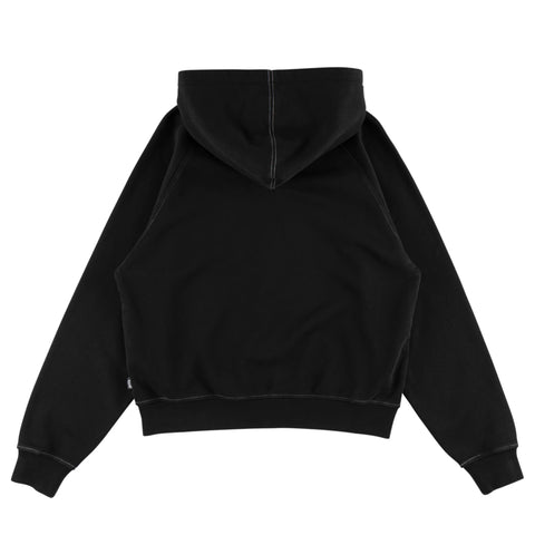 Welcome Vamp Pigment-Dyed Crop Zip Hoodie w/Studs