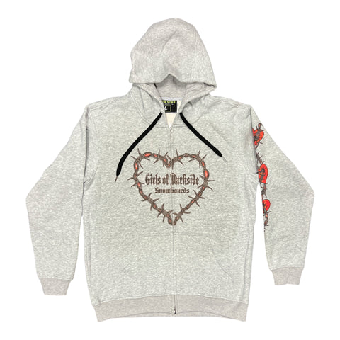 Girls of Darkside Barbed Heart Zip Hoodie
