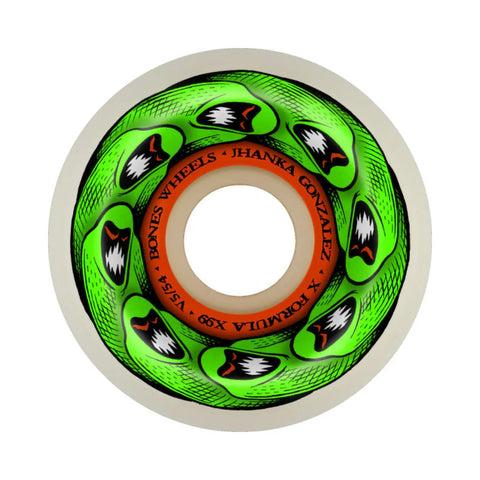 Bones X-Formula Jhanka Monito & Mat V5 Sidecut 99a Skateboard Wheels