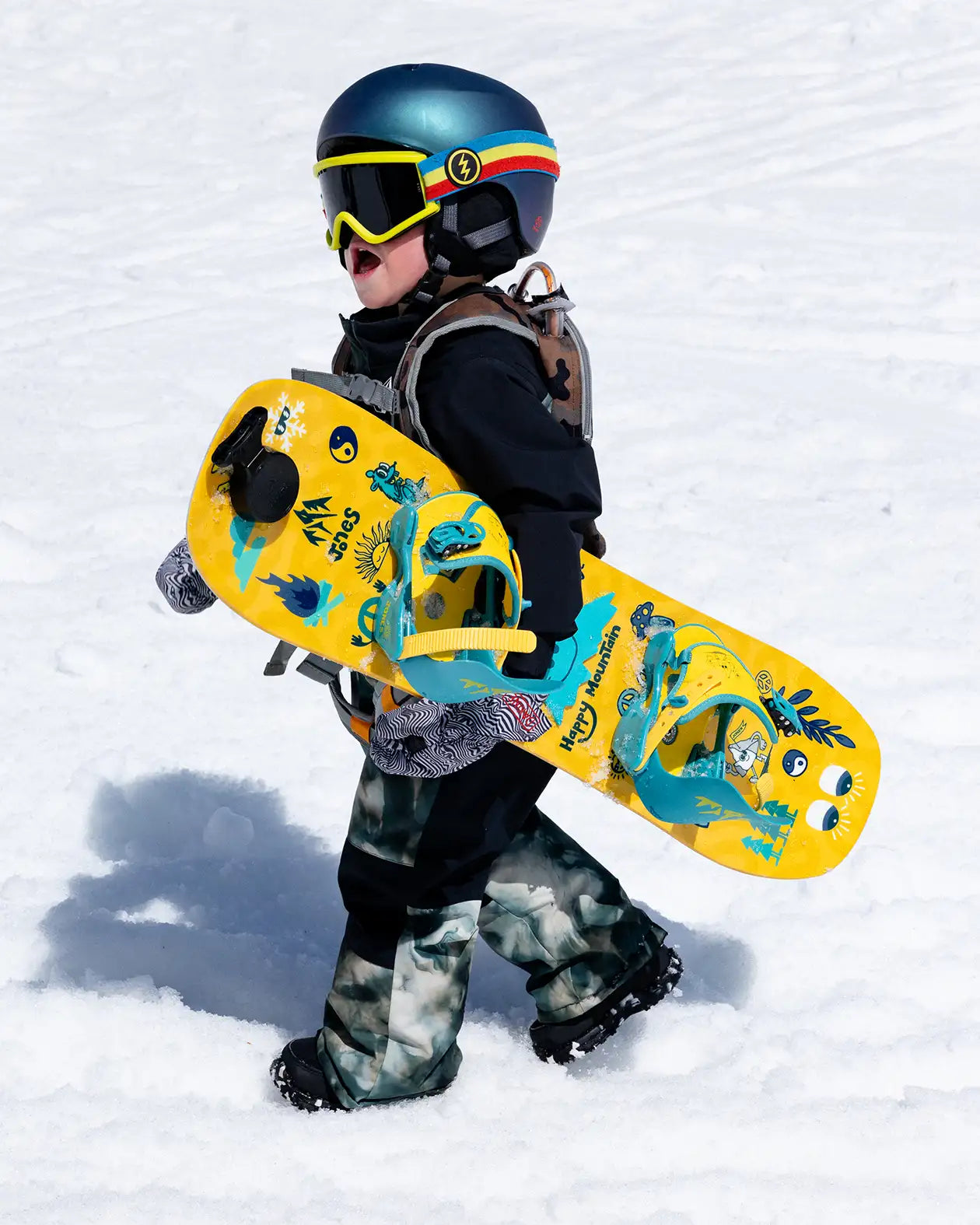 Jones Kids Happy Mountain Set w/Bindings Snowboard 2026 – Darkside