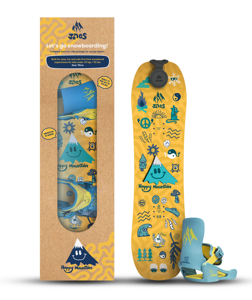 Jones Kids Happy Mountain Set w/Bindings Snowboard 2026 – Darkside