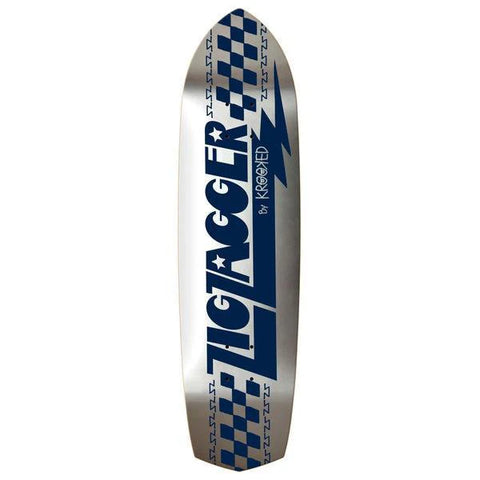 Krooked Zip Zagger Silver Foil Skateboard Deck