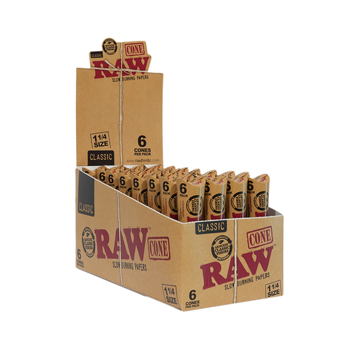 Raw Pre-Roll Cone 1 1/4 6pk