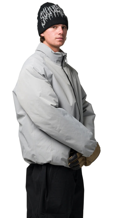 Souvenir Blouson Jacket 2027 in light grey with zip front and high collar