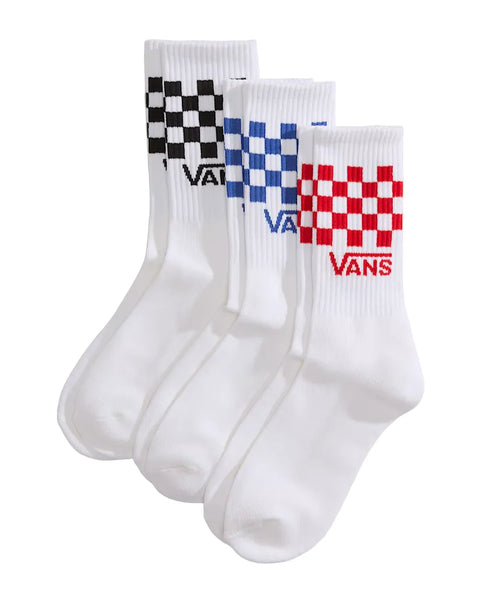 Vans Classic Check Crew 3-Pack Socks 2026 (Multiple Color and Size Options)