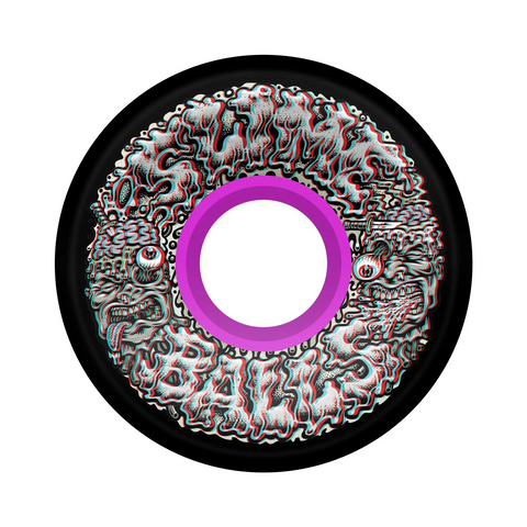 Slime Balls Brain Busters 3D OG Slime Black 78a Skateboard Wheels (Multiple Size Options)