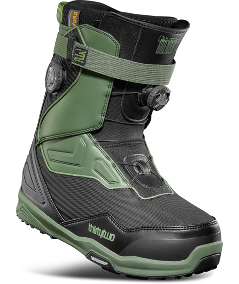 men's thirtytwo snowboard boots Powell Lashed Double BOA Olive/Grey/Black / 11 stiff enough for speed and stability ThirtyTwo Men's TM-2 x Stevens