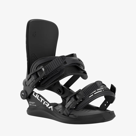 Union Ultra women's snowboard bindings in all-black with dual straps