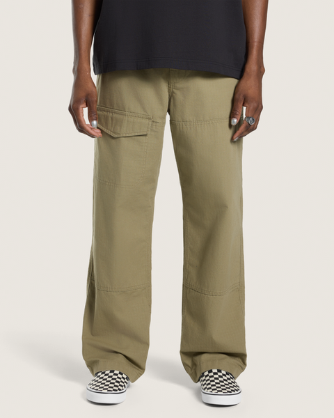 Vans x Atiba olive green wide-leg cargo pants with front flap pocket