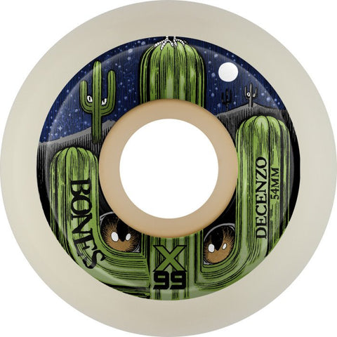 Bones X-Formula Decenzo Cat Eye Cacti V5 Sidecut 99a Skateboard Wheels
