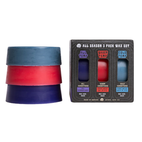 Spiral Wax Co. Wizard Wax 3 Pack Warm/All Temp/Cold