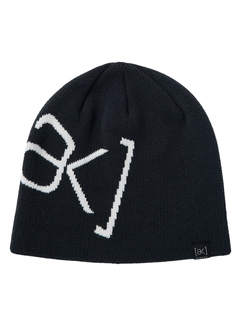 Burton [ak] black knit beanie with large white [ak] logo graphic