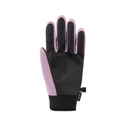 Howl Jeepster snowboard glove in black and lavender purple, palm view