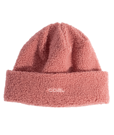 Coal CloudFleece cuffed beanie in sherpa fleece with embroidered logo on fold-over cuff