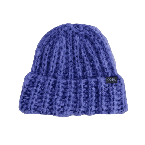 Coal chunky ribbed knit beanie with folded cuff and woven brand label